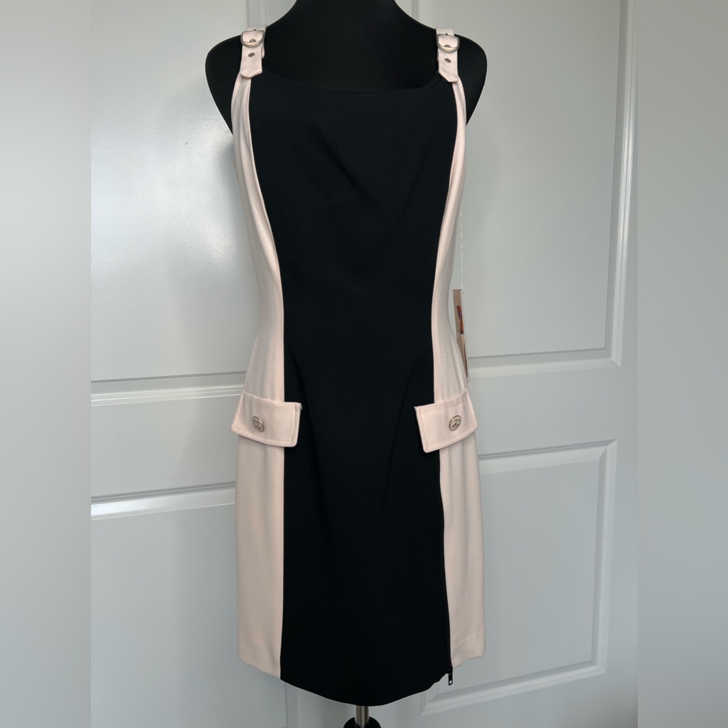 Pink Black Colorblock Dress Nwt